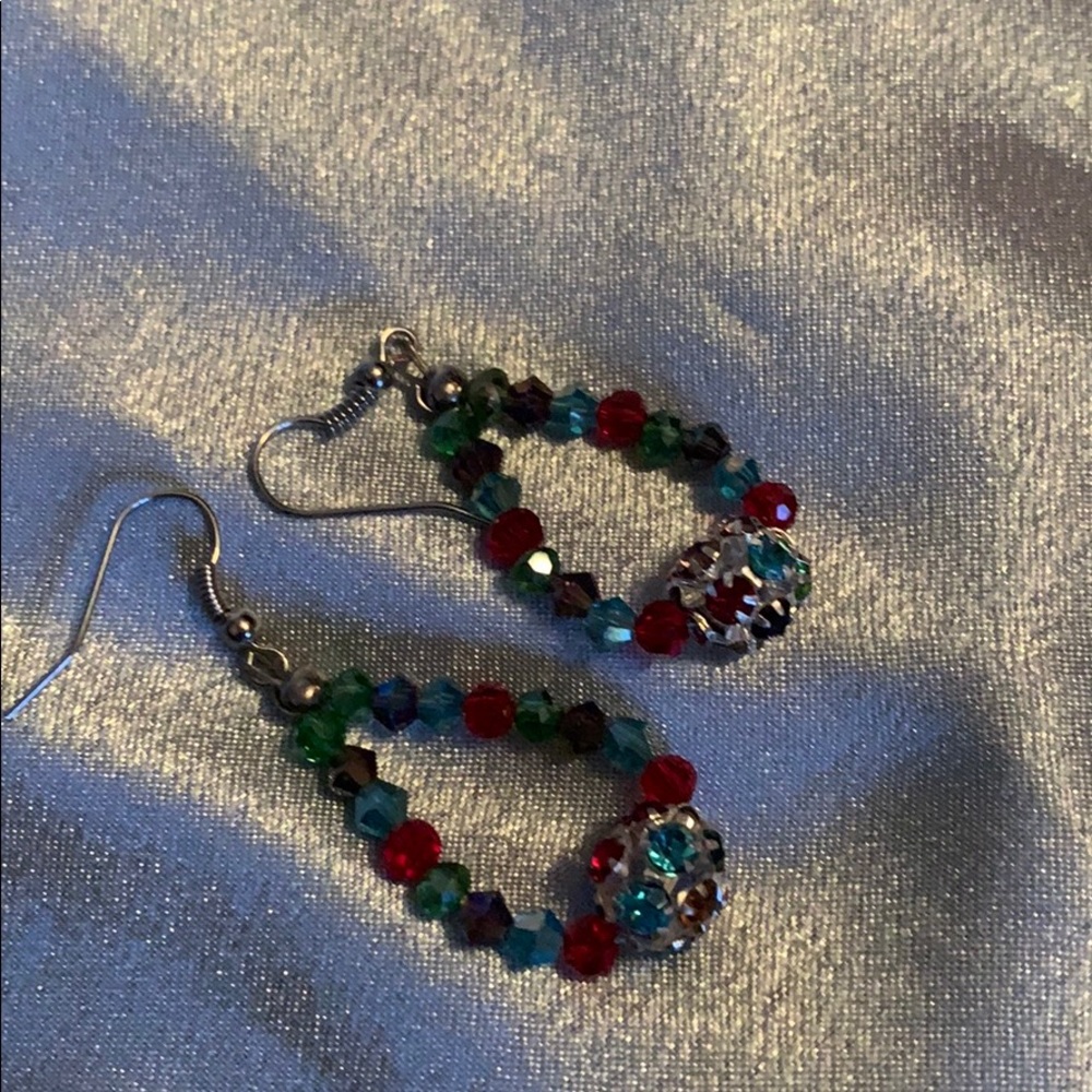 Colorful Czech earrings